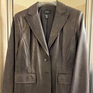 SOLD -NWT Alligator Leather Blazer